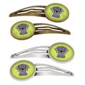 Carolines Treasures Checkerboard Lime Green Weimaraner Barrettes Hair Clips, Set of 4, 4PK BB1293HCS4